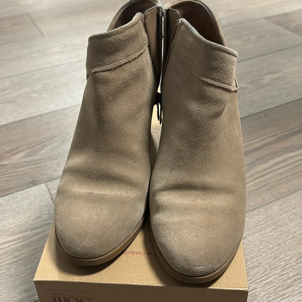 Tan Suede Booties